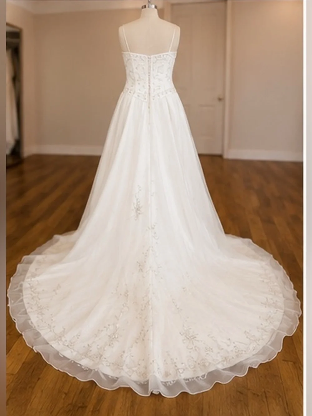 🤍 DaVinci - Elegant Beaded & Embroidered A-Line Wedding Gown 🤍